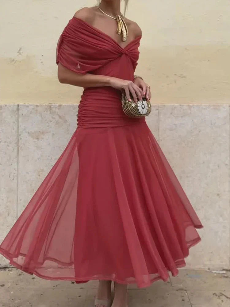 Laluna® | Elegante Jurk Met V-Hals