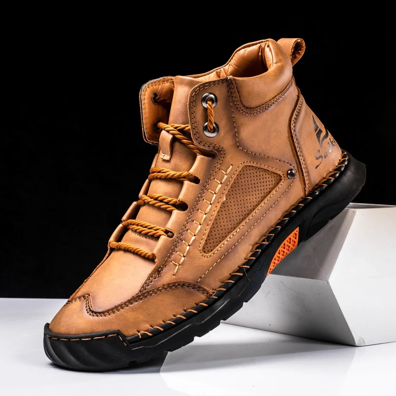 Ruben – Handgemaakte High-Top Leren Schoenen