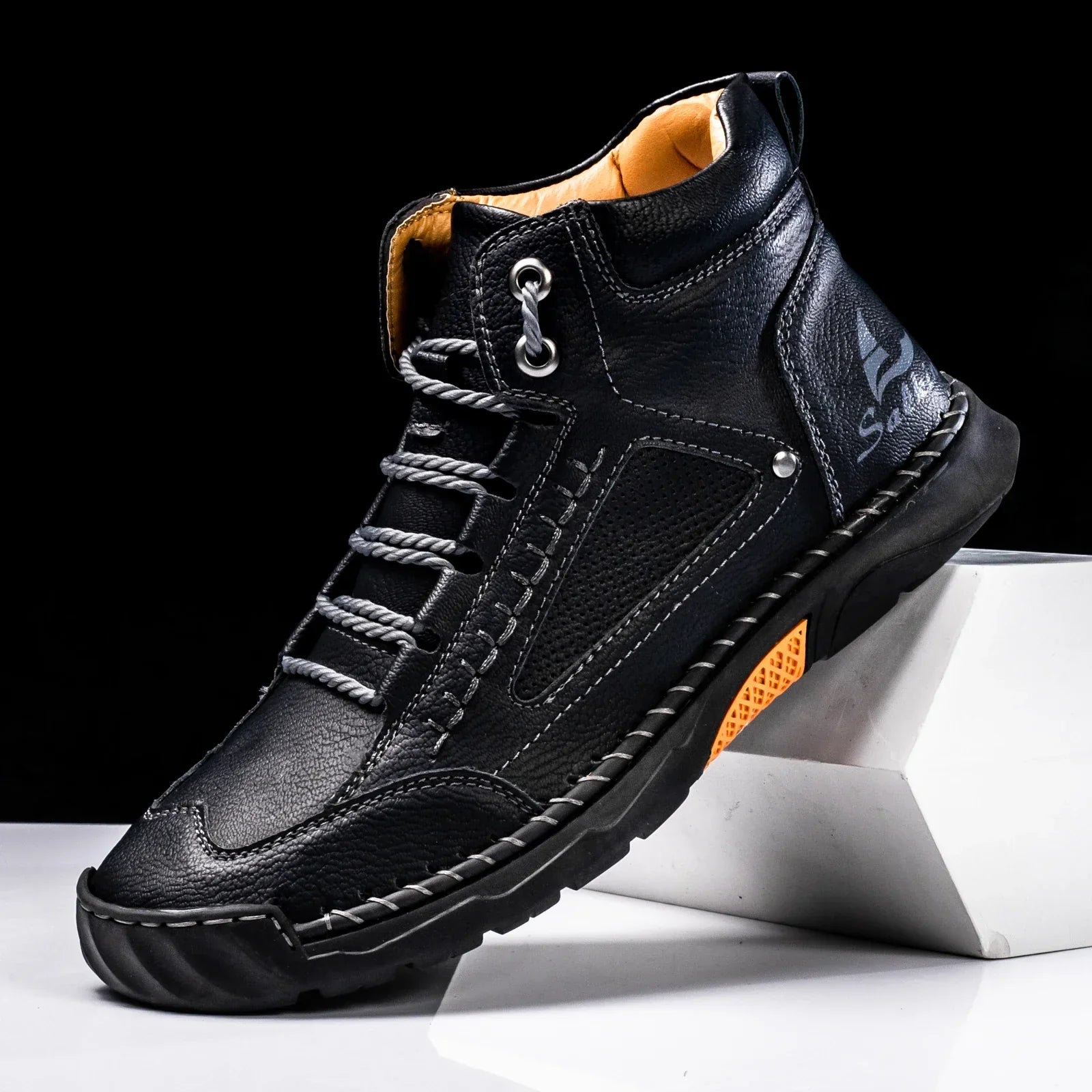 Ruben – Handgemaakte High-Top Leren Schoenen