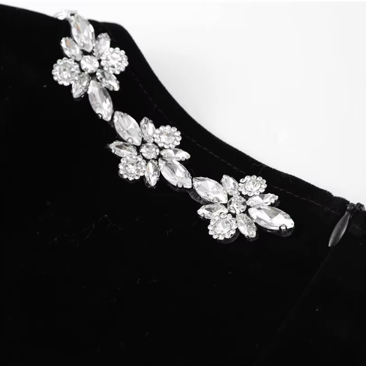 Aleksandra | Prinsessenvelours mini-jurk