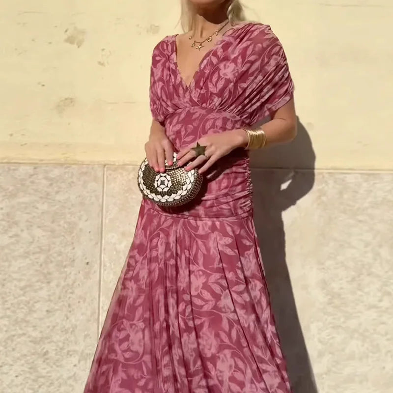 Laluna® | Elegante Jurk Met V-Hals