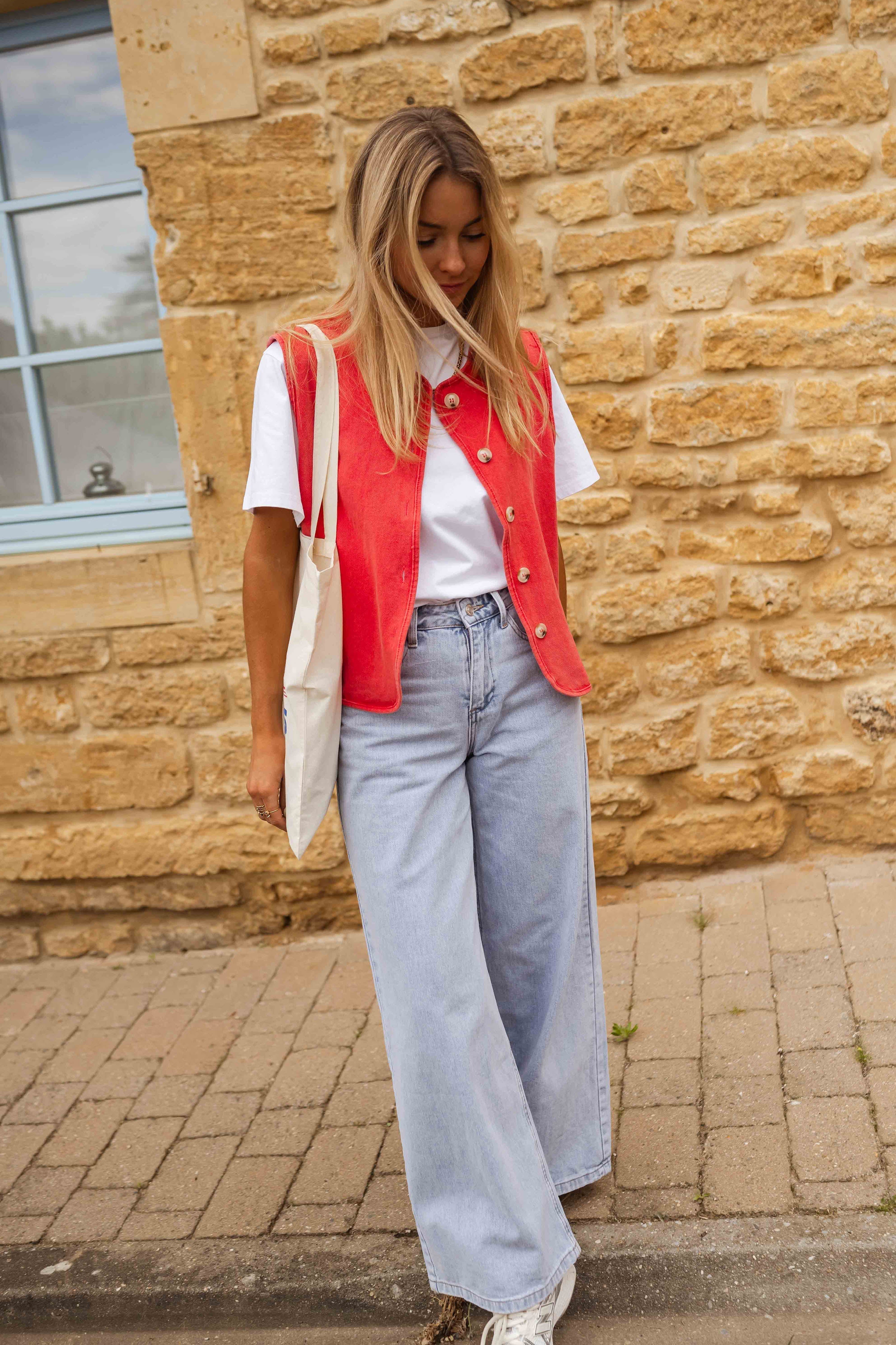 Żaneta | Vrije gilet met knopen voor dagelijks gebruik