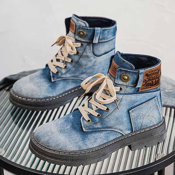 HEREN TRENDY DENIM HOGE BOOTS MTA1880G8I