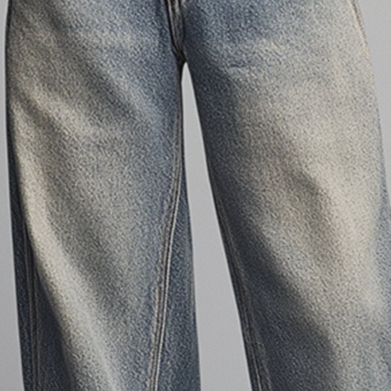 Heren Vintage Gewassen Jeans Recht MTA2935H2P