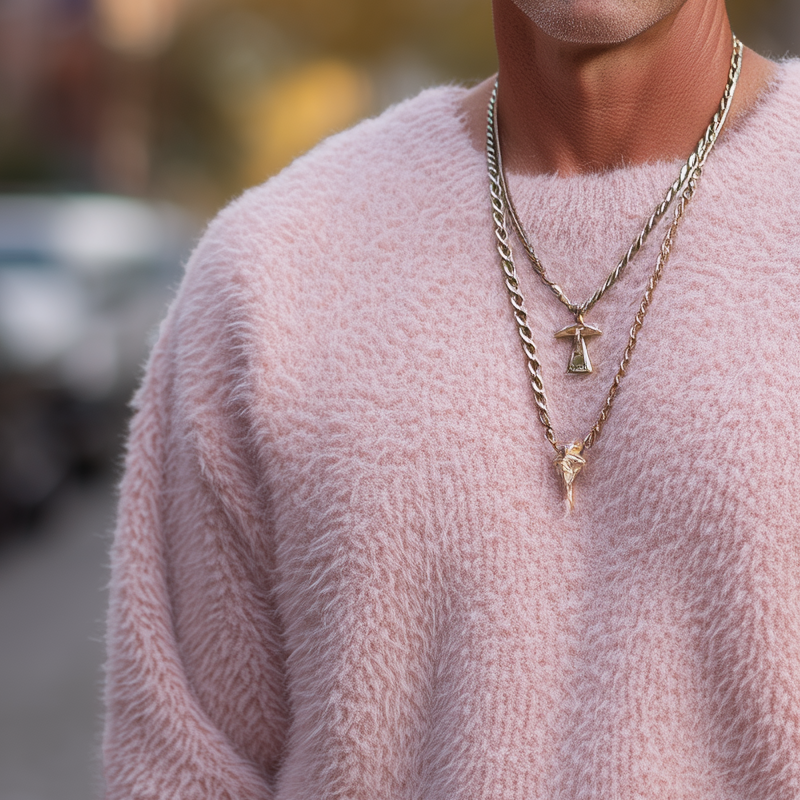 Heren klassieke trui met ronde hals in effen kleur MTA1863H9U