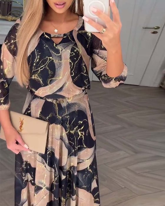 Anna | Elegante chiffon jurk