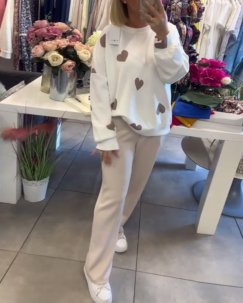 Aniela - Trui met Hartjespatroon