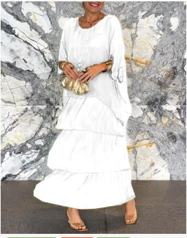 Dorota | Boho Maxi Jurk met Gelaagd Effect