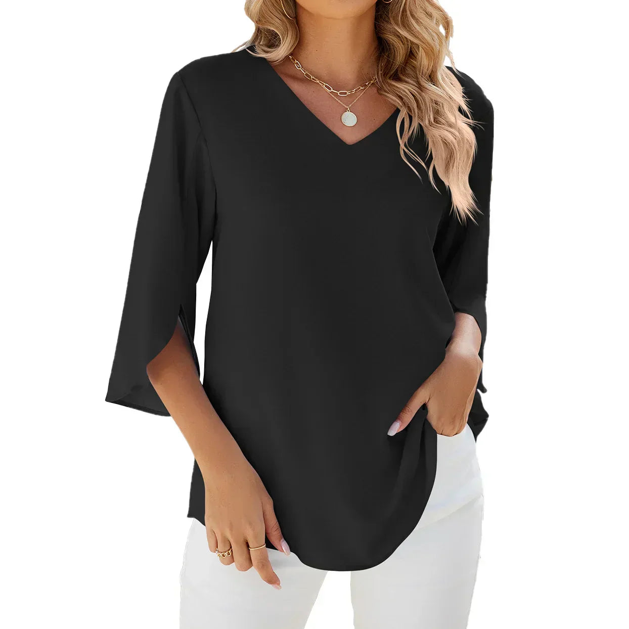 Vanessa | Blouse met V-hals