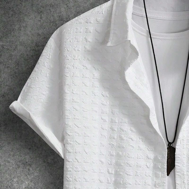 Mannelijk geruit overhemd met korte mouwen 65906540X