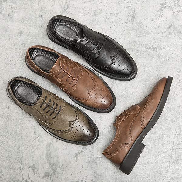 HEREN LEEREN VETERSCHOENEN MET GEWELD BOVENPATROON 21806352