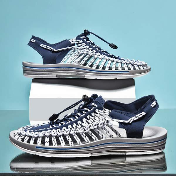 HEREN HANDGEWEVEN STRAND SANDALEN 53152187