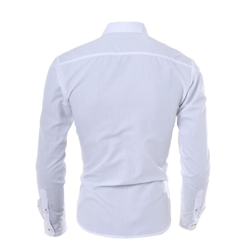 Heren Overhemd met Lange Mouwen in Donker Diamantpatroon 42745264X