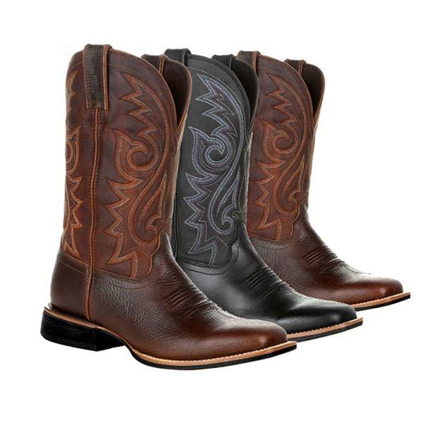 HEREN HOGE BOOTS MET VINTAGE BORDUURSEL 07733035W