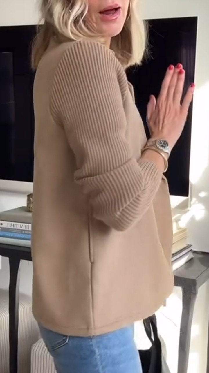 Sophie – Elegante Gebreide Blazer voor Herfst