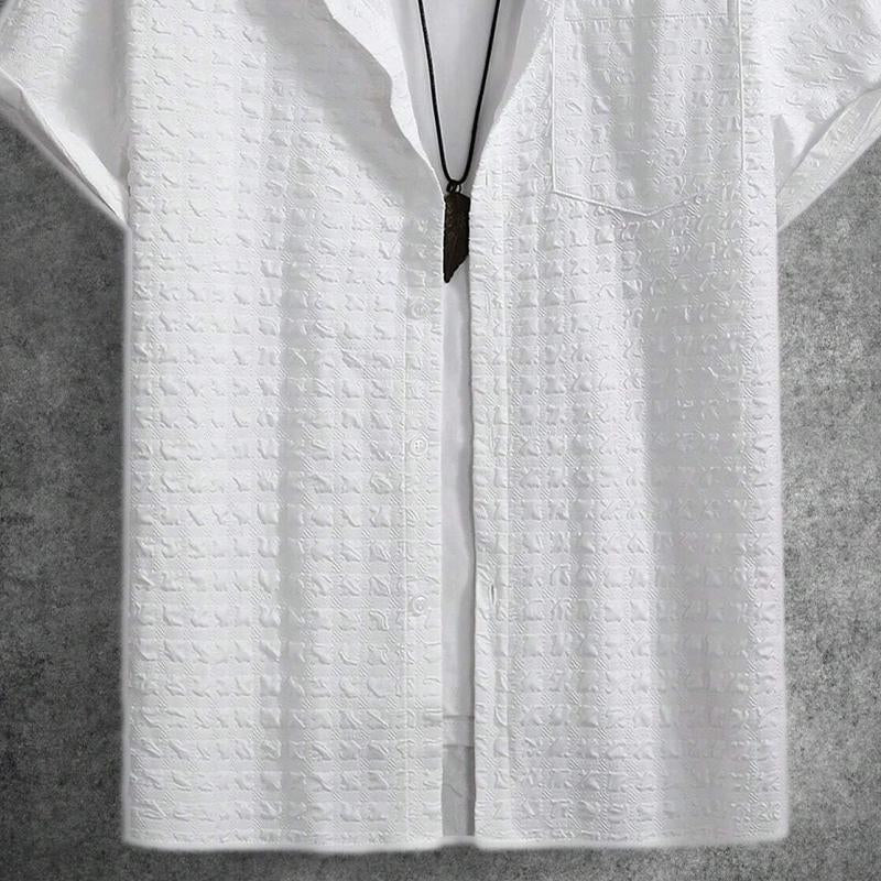 Mannelijk geruit overhemd met korte mouwen 65906540X